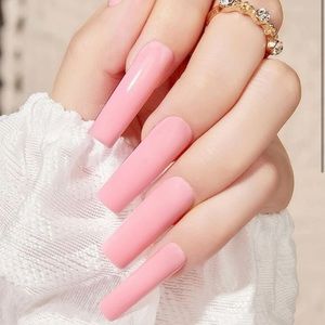 Extra Long Professional Nails, Beautiful pink color!